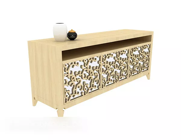 Light European Edge Cabinet 3d model Light European Edge Cabinet 3d model