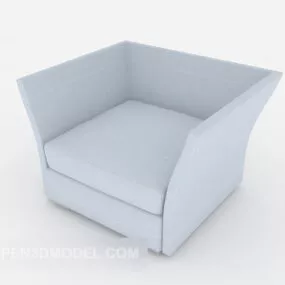 Light Blue Single Sofa 3d model