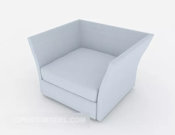 Light Blue Single Sofa 3d model Light Blue Single Sofa 3d model