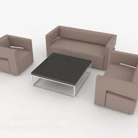 Light Brown Sofa Sets 3d model