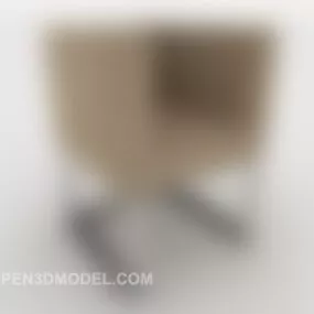 Light Brown Lounge Chair 3d model