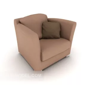 Light Brown Single Sofa V3 3d model