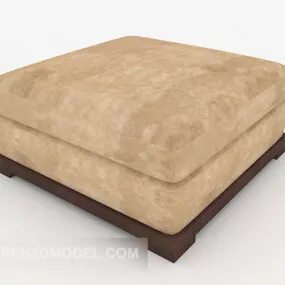 Light Brown Sofa Stool 3d model