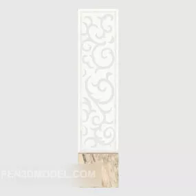 Light-colored Chinese Screen 3d model