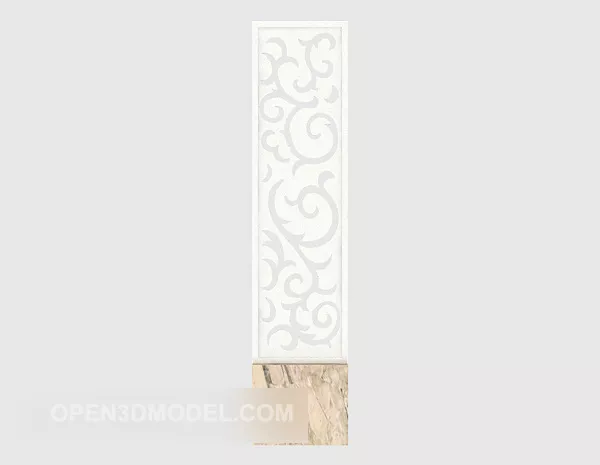 Light-colored Chinese Screen 3d model Light-colored Chinese Screen 3d model