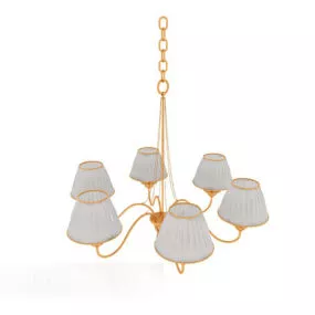 Light Color Simple Home Chandelier 3d model