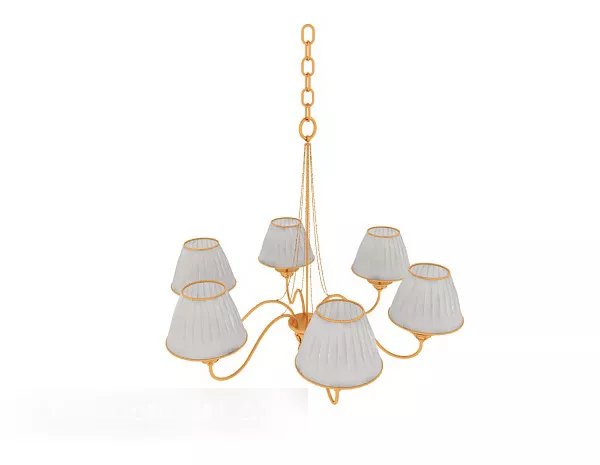 Light Color Simple Home Chandelier 3d model Light Color Simple Home Chandelier 3d model
