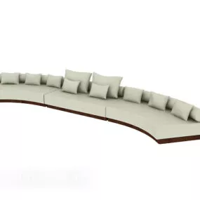 Light-color Furniture Large Sofa Set 3d model
