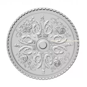 Plaster Disc Ceiling Decorative 3d model