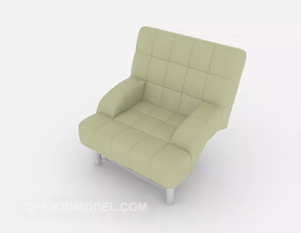 Light Green Casual Single Sofa 3d model Light Green Casual Single Sofa 3d model