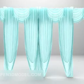 Light Green Curtain Furniture 3d model