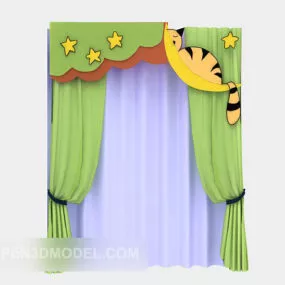 Light Green Screen Curtain 3d model