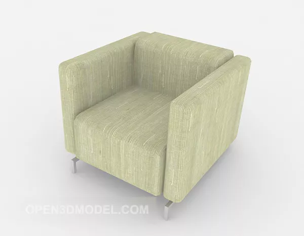 Single Light Grey Sofa 3d model Single Light Grey Sofa 3d model