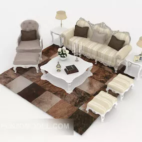 Light Home Combination Sofa 3d model