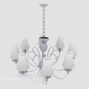 Light Line Chandelier Design 3d model