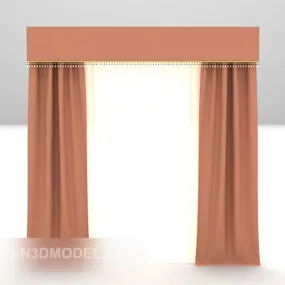 Light Orange Curtain Furniture 3d model