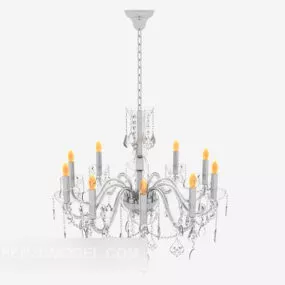 Light Simple Crystal Chandelier 3d model