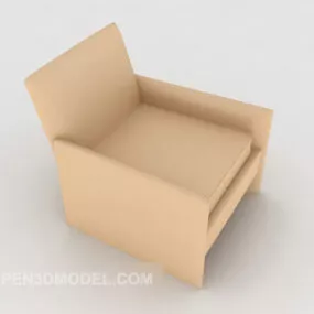 Light Simple Single Sofa 3d model