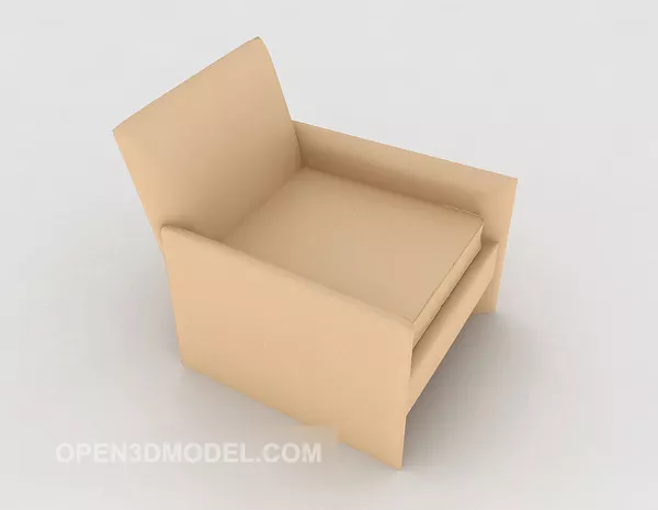 Light Simple Single Sofa 3d model Light Simple Single Sofa 3d model