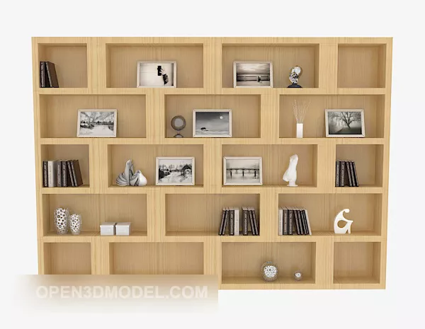 Light Wood Display Cabinet 3d model Light Wood Display Cabinet 3d model