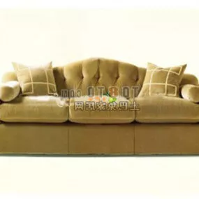 Light Yellow Chinese Sofa 3d model