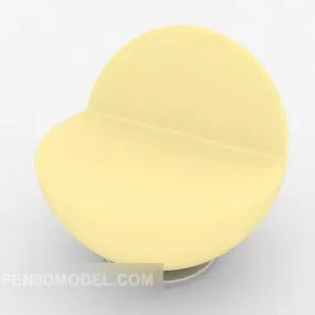 Light Yellow Casual Chair 3d model