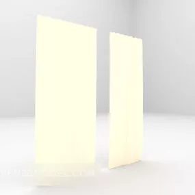 Light Yellow Floor Curtain Furniture 3d model
