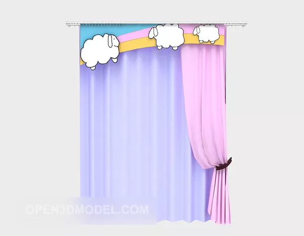 Lilac Screen Furniture 3d model Lilac Screen Furniture 3d model