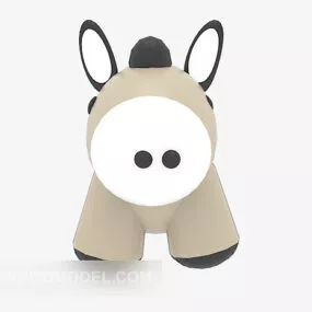 Little Donkey Stuff Toy 3d model