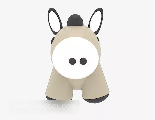 Little Donkey Stuff Toy 3d model Little Donkey Stuff Toy 3d model