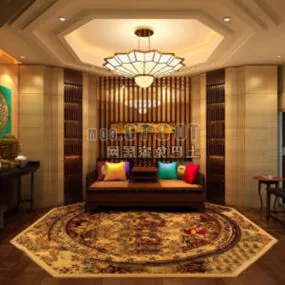 Living Room Lounge Space Design Interior 3d model