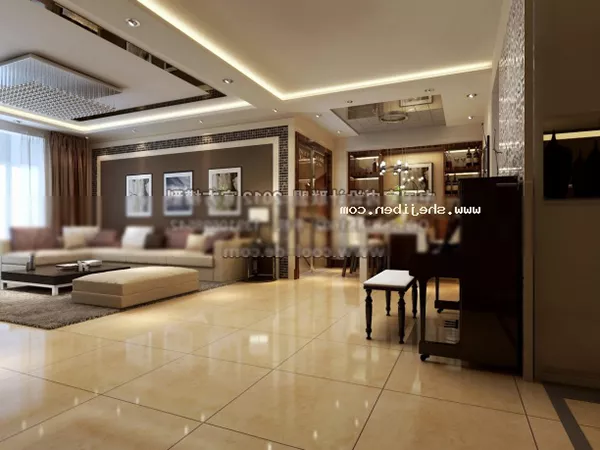 Living Room Ceramic Floor Modern Decor 3d model Living Room Ceramic Floor Modern Decor 3d model