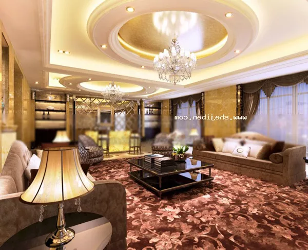 Living Room Luxury With Ceiling Decor 3d model Living Room Luxury With Ceiling Decor 3d model
