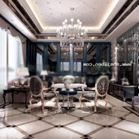 Living Room Modern Interior Decor 3d model