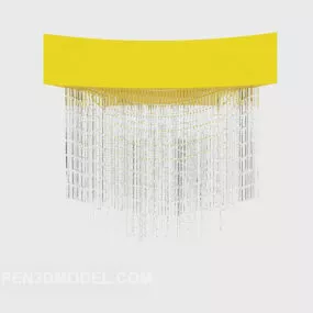 Diamond Chandelier Living Room 3d model