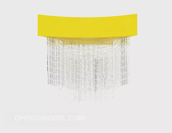 Diamond Chandelier Living Room 3d model Diamond Chandelier Living Room 3d model
