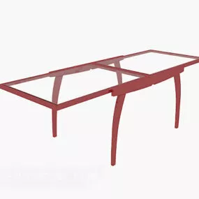 Living Room Coffee Table Glass Top 3d model