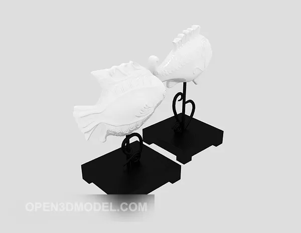 Tableware Figurine Goat With Wings 3d model