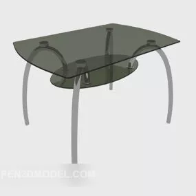 Living Room Furniture Glass Coffee Table 3d model