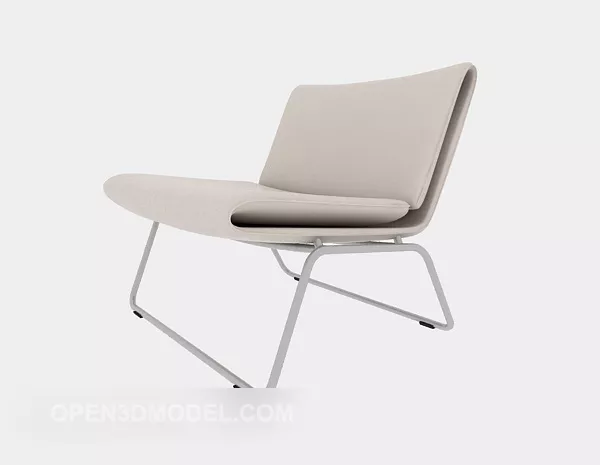 Modern Chaise Lounge On Floor 3d model