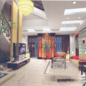 Living Room Modern Decor 3d model