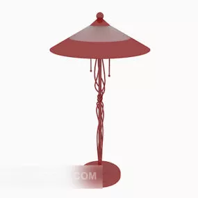 Living Room Red Table Lamp 3d model