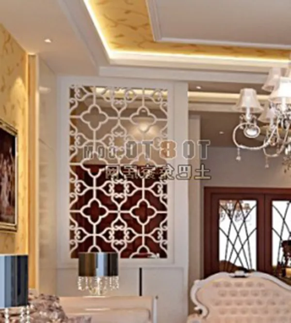 Living Room With Carved Partition Screen 3d model Living Room With Carved Partition Screen 3d model