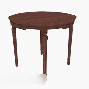 Living Room Side Table Wooden Style 3d model