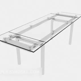 Living Room Transparent Glass Coffee Table 3d model