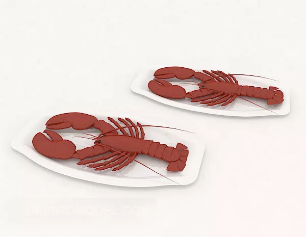 Lobster On Disc 3d model Lobster On Disc 3d model
