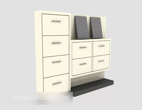 Minimalist Locker Wooden Mdf 3d model
