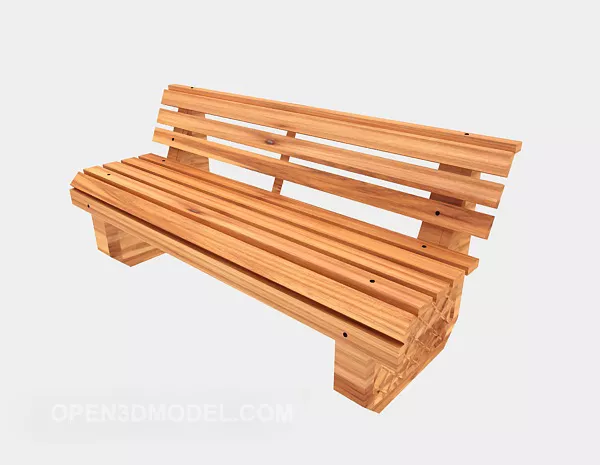 Park Bench Log Furniture 3d model Park Bench Log Furniture 3d model