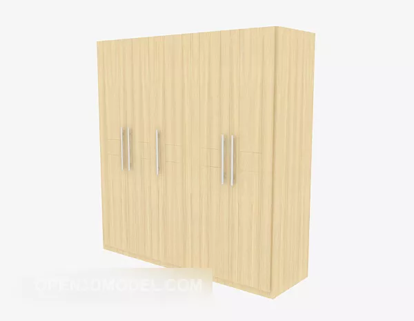 High Wardrobe With Drawers 3d model