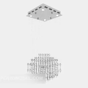 Long Chandelier Diamonds Drop Style 3d model
